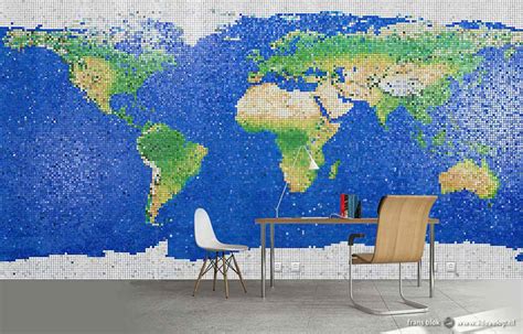 Mosaic Tiles And Peeling Paint Three Special World Maps 3develop