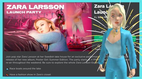 EVENT New Zara Larsson Launch Party Roblox YouTube