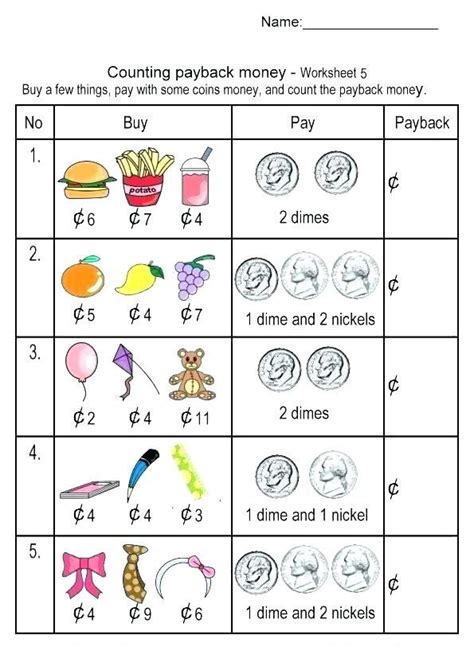 2nd Grade Money Worksheets Money Worksheets Money Games