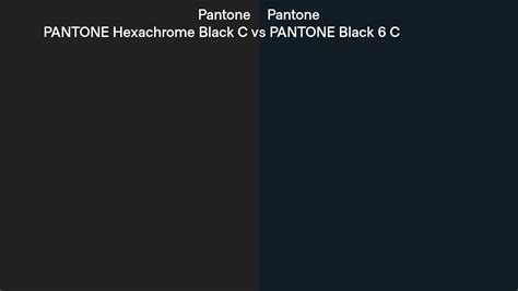 Pantone Hexachrome Black C Vs Pantone Black 6 C Side By Side Comparison