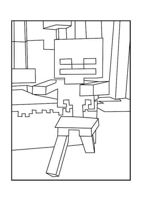 Minecraft is an independent game mixing construction and adventure, created by markus persson and developed since january 2012 by a small team within mojang. Best Minecraft Skeleton Coloring Pages | Minecraft ...