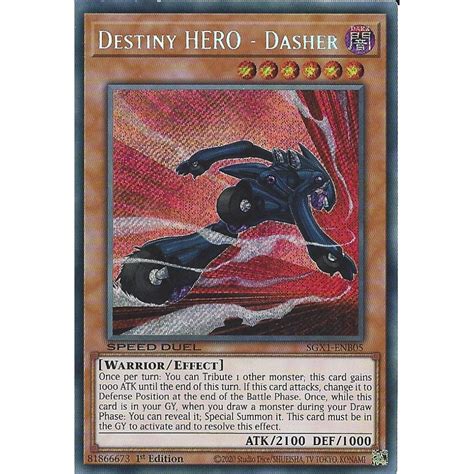 Yu Gi Oh Trading Card Game Sgx1 Enb05 Destiny Hero Dasher 1st