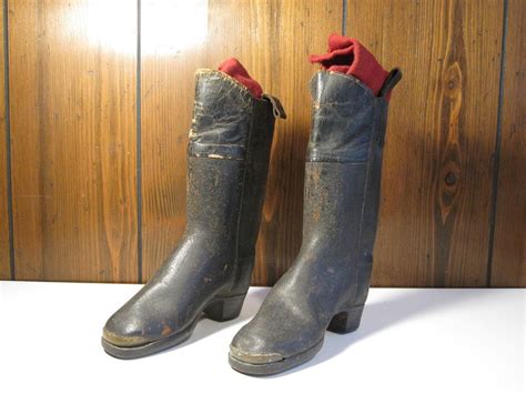 Antique Civil War Era Boys Leather Military Boots Barnebys