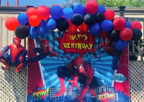 Spiderman Diy Balloon Arch Kit Spiderman Birthday Decorspiderman