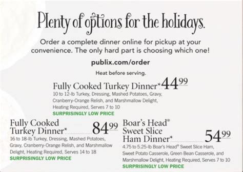 This is a 2008 tv video commercial from publix super markets stores and titled salt & pepper. Publix Turkey Dinner Package Christmas - Publix Pilgrim ...