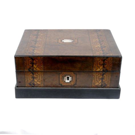 Victorian Tunbridge Ware Work Box With Contents Boxes Writing