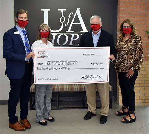 U Of A Hope Receives Aep Foundation Grant