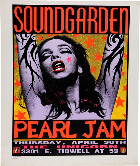 Soundgardenpearl Jam Frank Kozik Limited Edition Poster Lot 89748