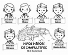 Dibujos del día de los Niños Héroes, 13 de septiembre | Colorear imágenes