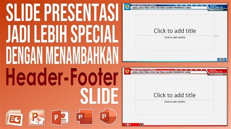 Cara Buat Desain Header Footer Slide Presentasi PowerPoint YouTube