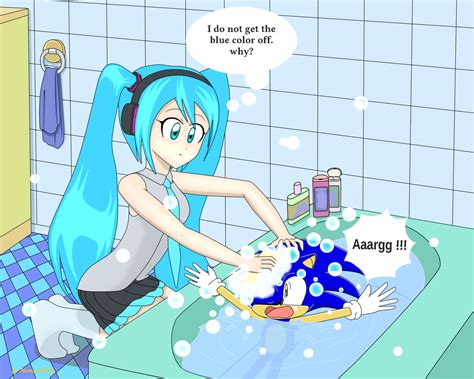Miku And Sonic By Nomadnoita On Deviantart
