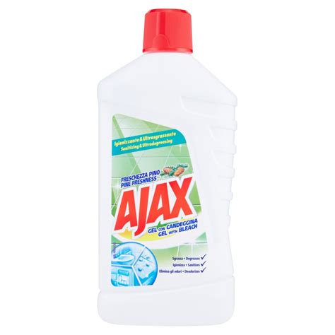 Ajax Detergente Gel Con Candeggina Freschezza Di Pino Lt 1 Visitich