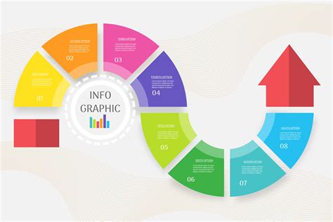 Line Graph Infographic Template 5 Values Vector Image
