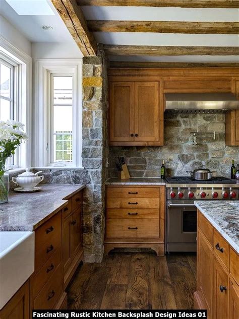 Fascinating Rustic Kitchen Backsplash Design Ideas Pimphomee