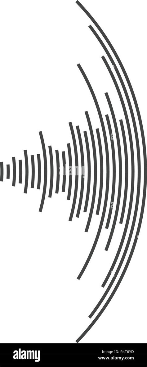 Las ondas sonoras ilustración vector plantilla de diseño Imagen Vector