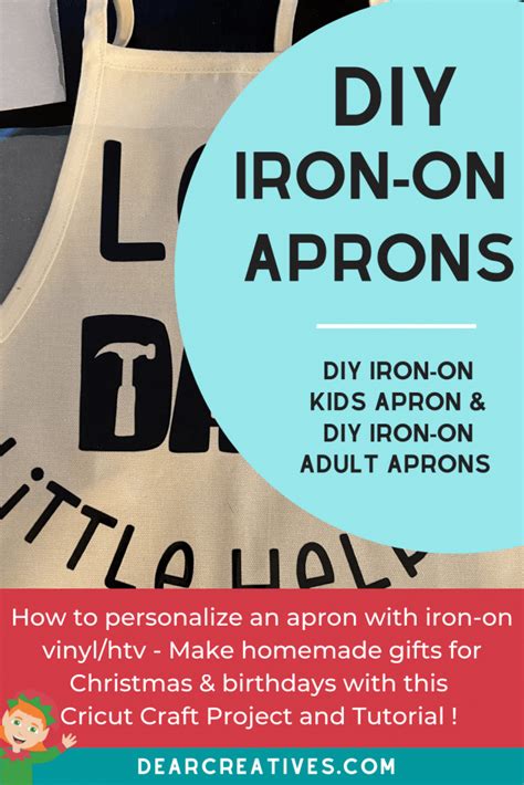 Diy Iron On Apron Personalize Aprons Cricut Craft Dear Creatives