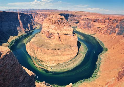 View Of The Colorado River At Horseshoe Bend Page Arizona Usa R