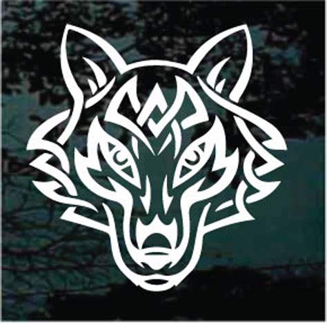 Tribal Wolf Head Car Decals And Window Stickers Decal Junky