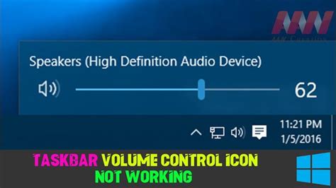 How To Fix Windows 10 Taskbar Volume Control Icon Not Working Windows