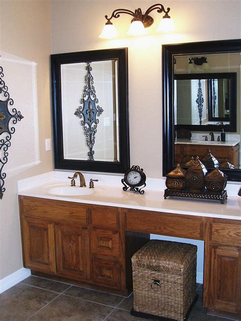 Perfect bathroom vanity mirrors bronze made easy. Decorative Bathroom Vanity Mirrors in Elegant Bathroom ...