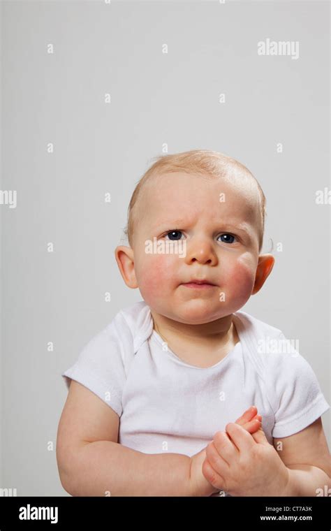 Confused Looking Baby Boy Stock Photo Alamy