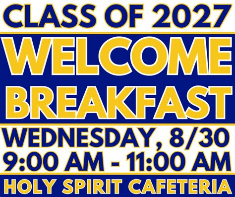 Class Of 2027 Welcome Day Holy Spirit High School