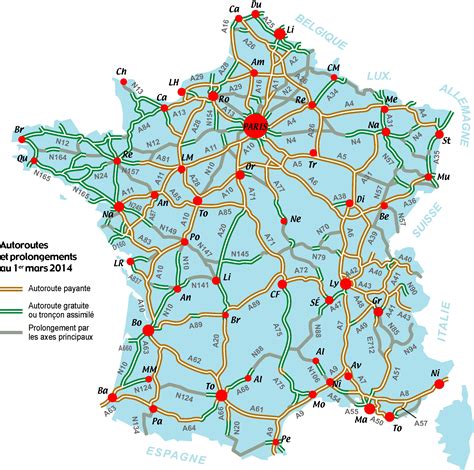 Carte France Autoroutes
