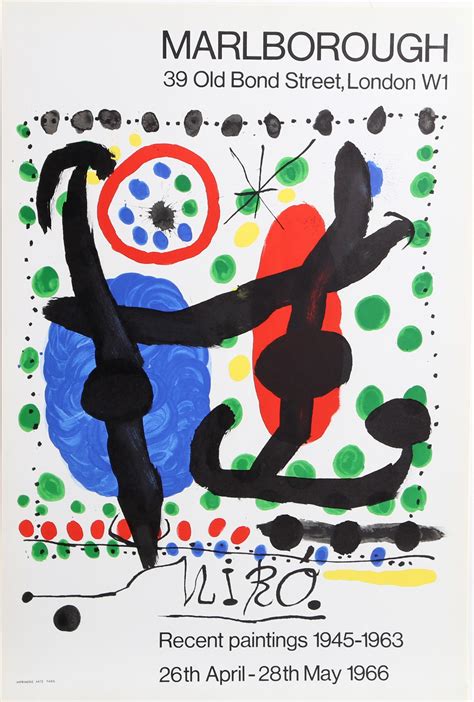 Lot Joan Miro Recent Paintings 1945 1963 Exhibition