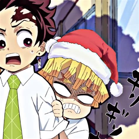 Christmas Zenitsu Icon Demon Slayer Kimetsu No Yaiba Haikyuu Anime