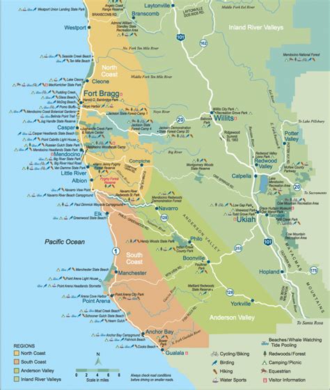 Mendocino County California Map Printable Maps