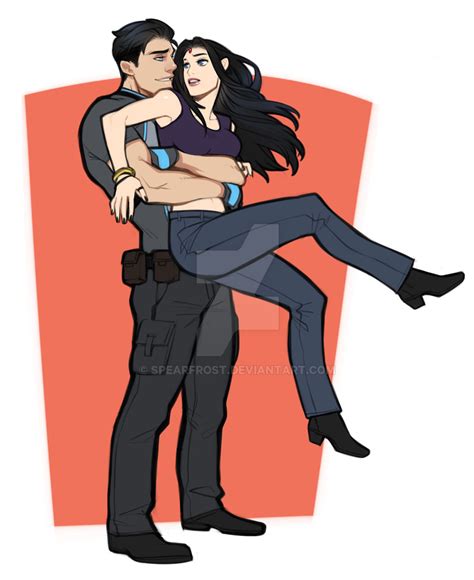 Nightwing And Raven By Spearfrost On Deviantart