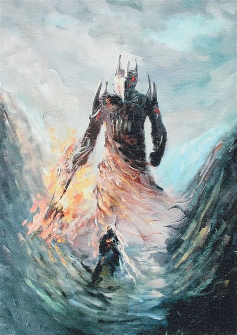 Morgoth Vs Fingolfin Print Canvas Poster Print Etsy