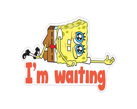 Spongebob Squarepants Sticker Im Waiting 28118020 Png