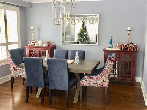 Eclectic And Modern Dining Room In Red And Blue Secondwindid By Second
