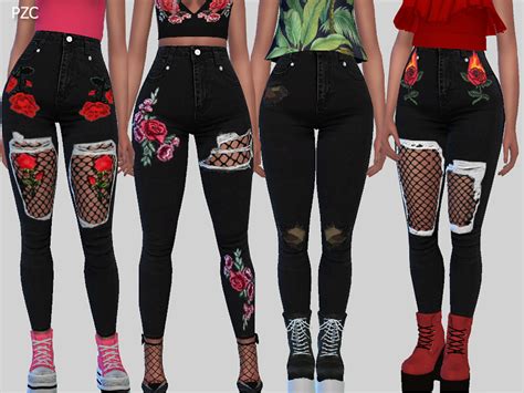 The Sims Resource Nasty Girl Black Denim Jeans