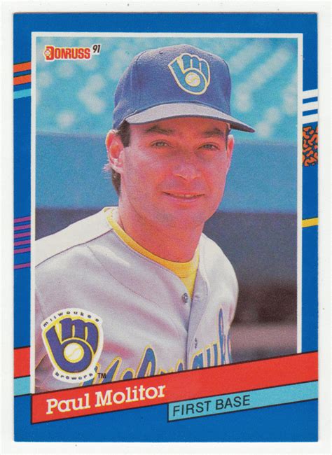 Keywords player name set name acc#. Paul Molitor # 85 - 1991 Donruss Baseball (With images) | Baseball cards, Baseball, Mlb baseball