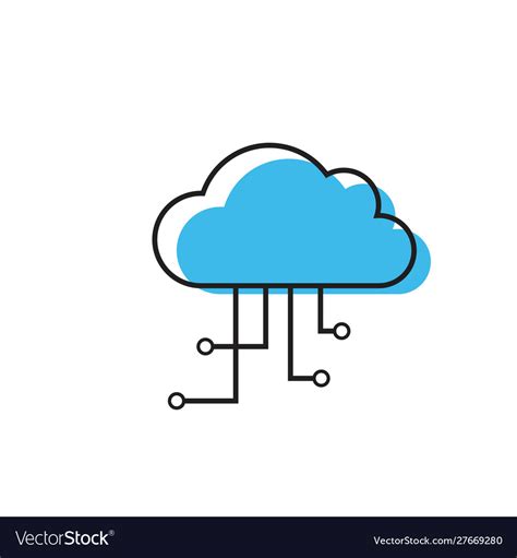 Cloud Computing Icon Royalty Free Vector Image