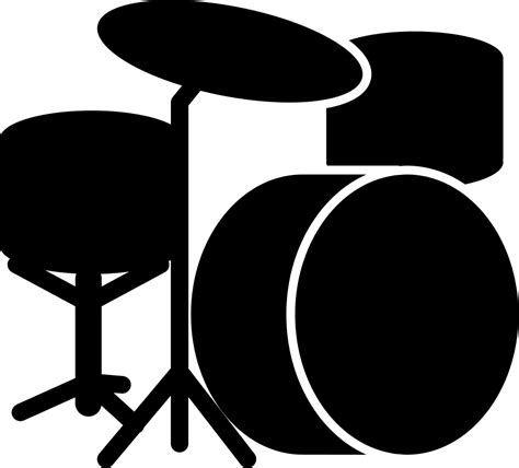 Drum Set Drums Silhouettes Clipart Full Size Clipart 5466811