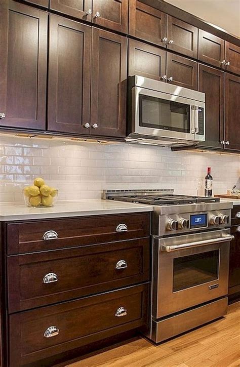 This home depot guide will explain the cost to install new kitchen cabinets or replace existing ones so you can decide which options are best for your budget. 70+ Gorgeous Kitchen Backsplash Decor with Dark Cabinets ...