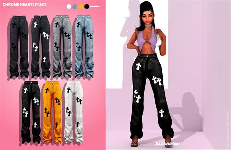 Chrome Hearts Pants Badddiesims On Patreon In 2021 Tumblr Sims 4