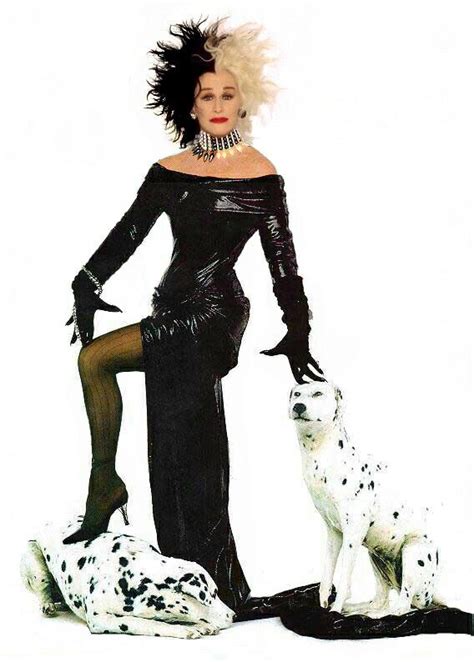 Glenn Close~ Cruella Deville 101 Dalmatians Cruella Costume Cruella Deville Cruella De Vil