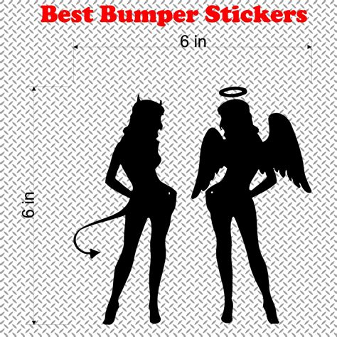 Sexy Angel And Devil Die Cut Logo Vinyl By Bestbumperstickers