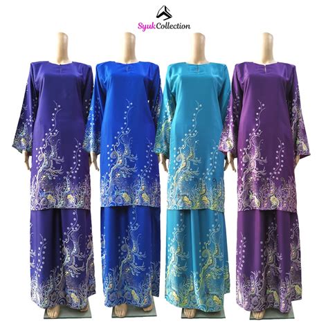 Batik dress batik kebaya batik fashion t. Baju Kurung Pesak Tradisional Johor Batik (BKP04) Material ...