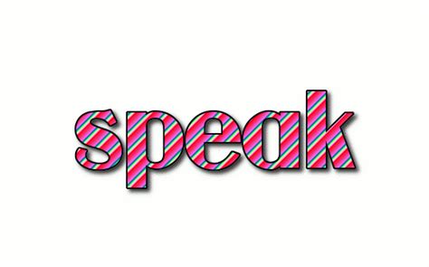 Speak Logo Free Logo Design Tool From Flaming Text