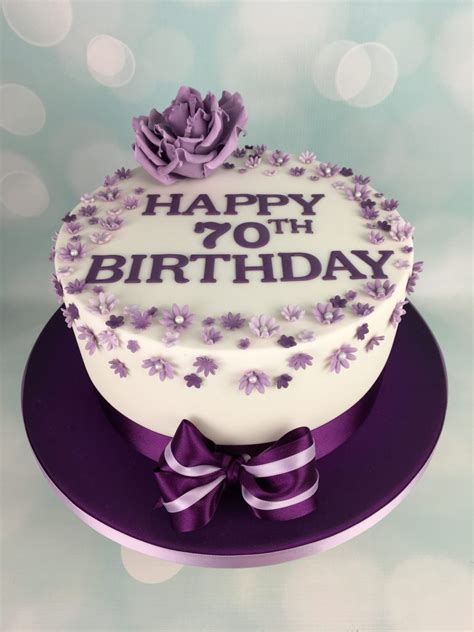 Purple Blossoms 70th Birthday Cake Mels Amazing Cakes