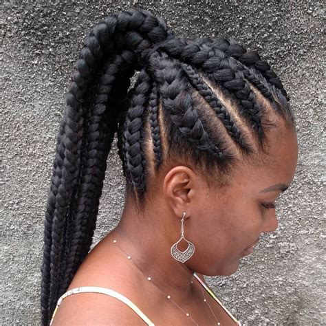 We do not recommend trying out two ponytail hair look for those women. Perfect Black Braided Ponytail | Braids for black hair ...