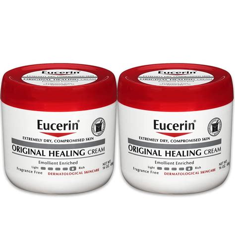 Eucerin Original Healing Cream Unscented 16oz 2 Pack Tub