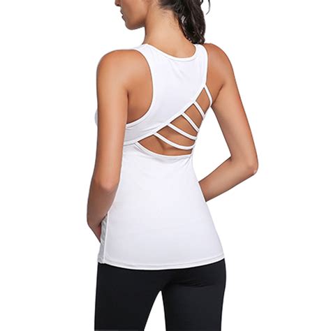 Buy Tulucky Womens Soft Lightweight Cowl Back Tops Yoga Fitness Sports