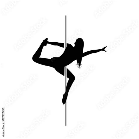 Pole Dance Girls Vector Silhouettes Icon Stock Vector Adobe Stock