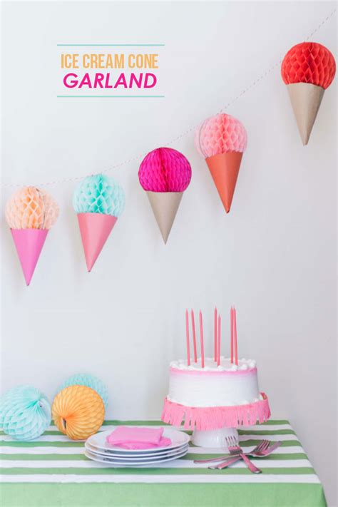 Ice Cream Cone Garland Diy